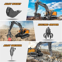 DOUBLE E Volvo 1:16 Scale RC Excavator 3-in-1 Construction Toys - image 2