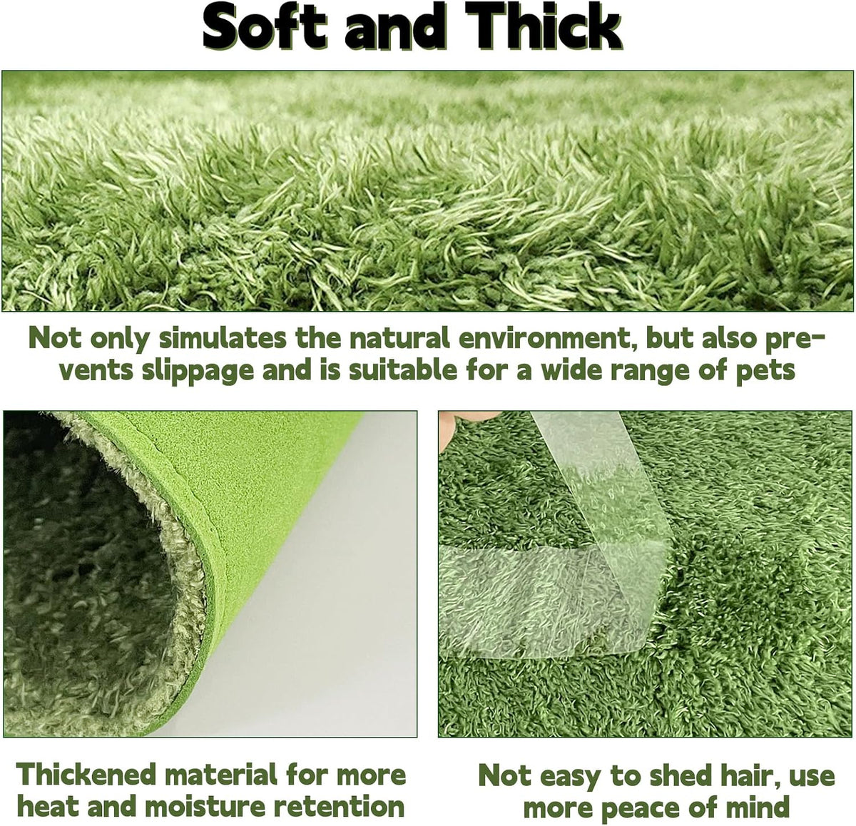 2pcs Reptile Carpet Terrarium Liner Tortoise Bedding Reptile - 4PCS（M）：11.81 X 7.87 in - image 4