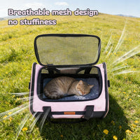YUNIQUE Soft-Sided Cat & Dog Carrier for Pets Up to 15 Lbs - pink - image 4