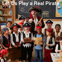 Halatool pirate party hat set with 6 felt hats, 6 skull eyepatches and 6 fake mustaches - view 17