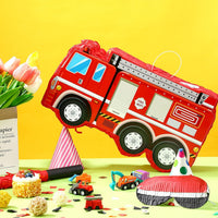 Aoriher Construction Dump Truck Excavator Piñata with Blindfold Bat – Fun for Kids & Family - Firefighter - image 4