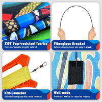 SGftre Complete Kite with Handle, Line & Accessories - 1 / Green Pterosaur - image 2