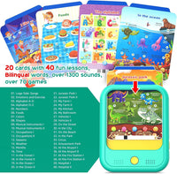 Qiaojoy Kids Learning Tablet Educational Learning Pad for Toddlers 2-5 – Fun for Kids & Family - Green - image 2