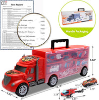 JODUDLR car carrier truck toy with 12 die-cast police and racing cars - view 6