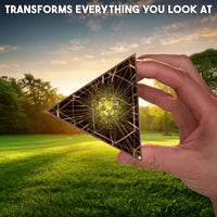 VAT19 Original Kaleido-Sphere mirrored tetrahedron kaleidoscope with sphere on top - view 2
