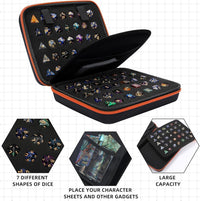 Aoriher 1 Pcs Dice Case with Removable Slotted Tray - Red,Camel - image 3