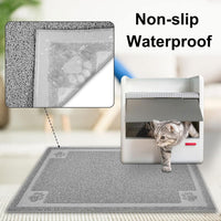 UPSKY Large Cat Litter Mat Trapper 35"×23", Waterproof, Non-Slip - Light Grey - image 4