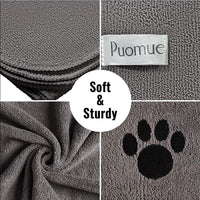 Puomue 2 Pack Microfiber Dog Towels for Drying Dogs - Grey / 40 x 23.6 inches - 1 Pack - image 2