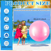 Jenaai giant inflatable bouncy balls in red and blue, 30 inches across - view 18