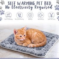 2 Pack Self Warming Cat Dog Bed Pad - Grey / 17'' X 17'' / Dog Paw - image 3