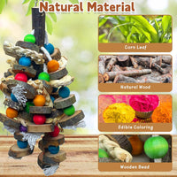 Macaw Toys Extra Large Parrot Toys Natural Wood Bird Chewing Toys - E: Fruit Wood - image 3