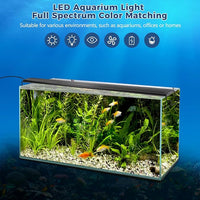 Tatub 16W LED Aquarium Light for 24"-30" Fish Tank, Full Spectrum Fish Tank Light with White Blue Red Green LEDs, 10 Levels of Brightness，Timer Auto On/Off
