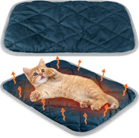 2 Pack Self Warming Cat Bed Thermal Pet Mat - 16 x 20 inches / Blue
