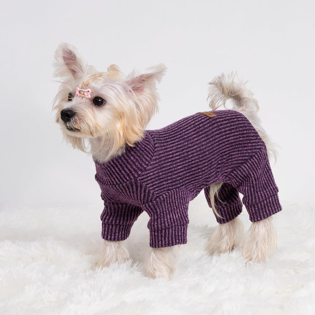 Fitwarm Turtleneck Raglan Dog Pajamas - X-Small / Purple - image 4