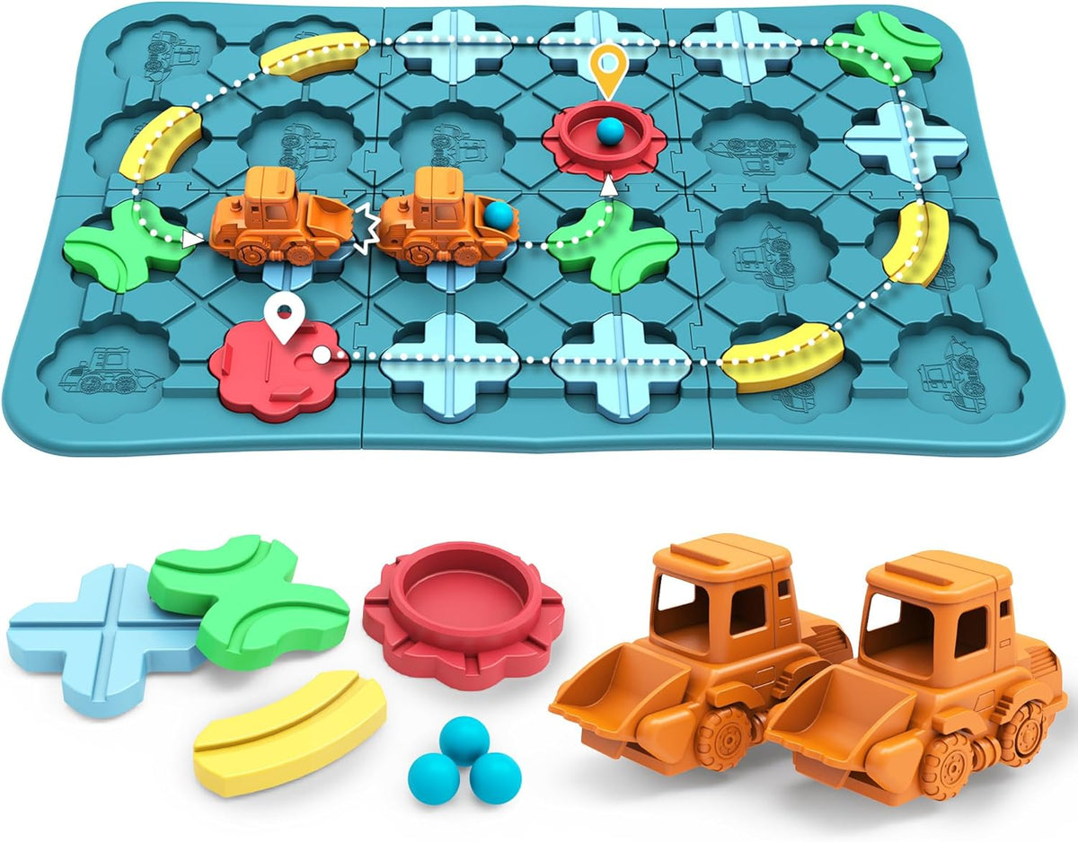 Bonitoto STEM Board Game Logical Road Builder Maze Toy for Kids Ages - 42PCS