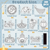 X1zuue fall leaf color your own magnet craft kit, 30 sets with maple and oak leaves - view 12