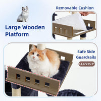 Maine Coon Cat Tree, Heavy Duty Cat Tower for 20 lbs+, GCT033G – Essentials for Cats - 52 inches / Dark Gray - image 2