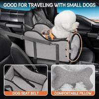 Center Console Dog Car Seat for Small Dogs - gray - image 4