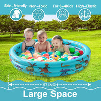Dinosaur Inflatable Kiddie Pool - 57"*15" - image 3