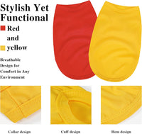 2 Pack Solid Color Dog Shirts, Lightweight, Quick Dry - Orange,Red / M (16'' Chest) - image 2