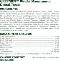 Greenies Weight Management Regular Dog Dental Chews Weight Control Dog Treats, 27 oz. Pack (27 Treats)