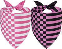 Halloween Dog Bandanas Pink Black XLarge 2PCS - Hween-26-pink black / Small - image 2