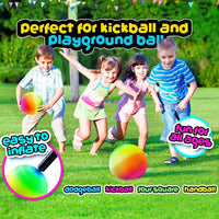 8.5-Inch Rainbow Playground Ball with Hand Pump for Kickball - 8.5-Inch - Pack of 1 - image 4