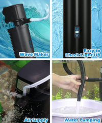 COOSPIDER 400GPH Aquarium Filter with 7W U-V Light for – Essentials for Fish - CTUV-H10F (100-300Gallon) - image 3