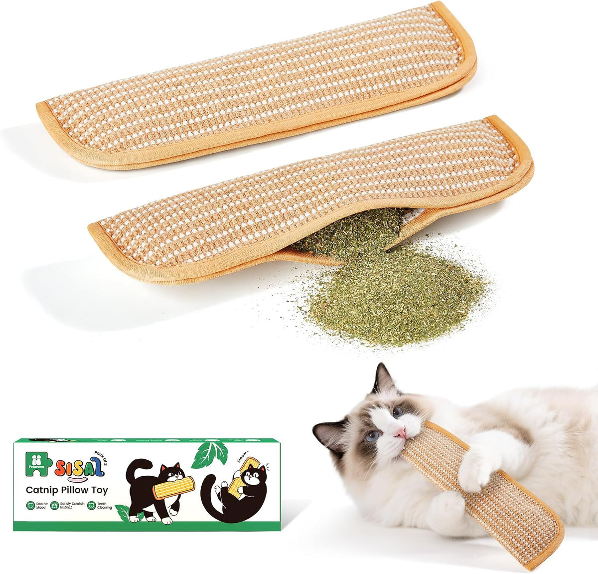 Potaroma Cat Toys Pack of 2 with 6000mg A+ Organic Catnip