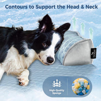 Calming Dog Bed for Couch with Cozy Raised Edge - Light Blue / 35"L x 31"W x 4.5"Th - image 3