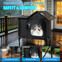 Heated Outdoor Cat House with Escape Door – Medium & Large