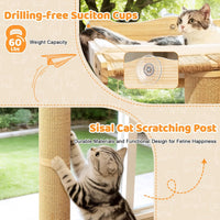 46" Tall Cat Scratching Post with Window Perch – Essentials for Cats - White - image 4