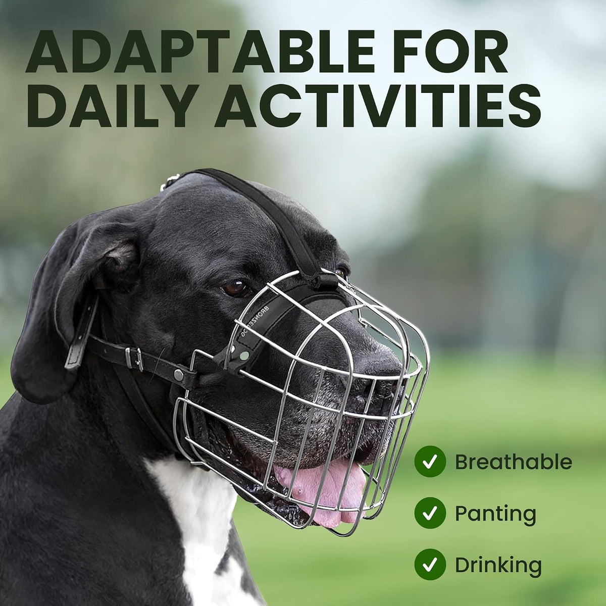 Stainless Steel Wire Basket Dog Muzzle for Husky – Essentials for Dogs - Stainless Steel / Great Dane - image 4