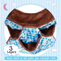 Weewooday 3 Tier Rat Hammock 3 Pcs Warm Ferret Hammock Bed for Small - Blue, purple, green - image 4