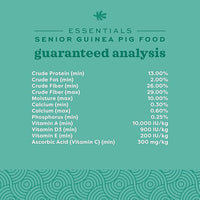 Oxbow Essentials Guinea Pig Food, Senior, Made Alfalfa for Guinea Pig, Pet Food Pellets with Vitamin C, Small Animal Pet Products, Made in USA, High Fiber, 4 lb. Bag
