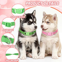 12 Pack Puppy Collars for Litter, Adjustable Puppy ID Collars – Essentials for Small Pets - M / Solid Color - image 3