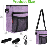 Dog Treat Pouches for Pet Training with Magnetic Closure Treat Pouches for Pet Training,Large Dog Treat Training Pouch and Dog Clicker,Training Treat Pouch Built-In Poop Bag Dispenser-Purple.