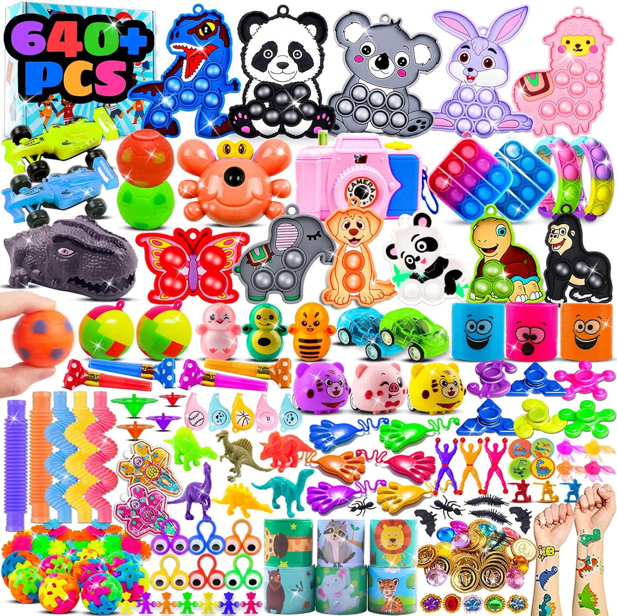 Kiss Monkey 640 PCS Party Favors for Kids, Fidget Toys Bulk