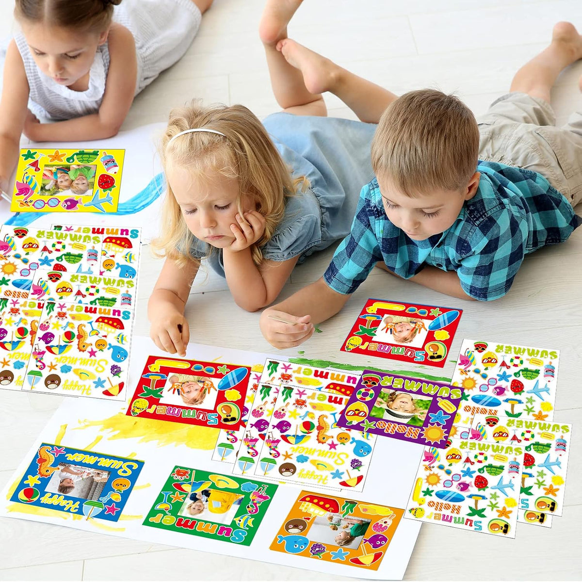 30 Packs Halloween Arts and Crafts for Kids Picture Frame Craft Kits - Summer Style 2 - image 4
