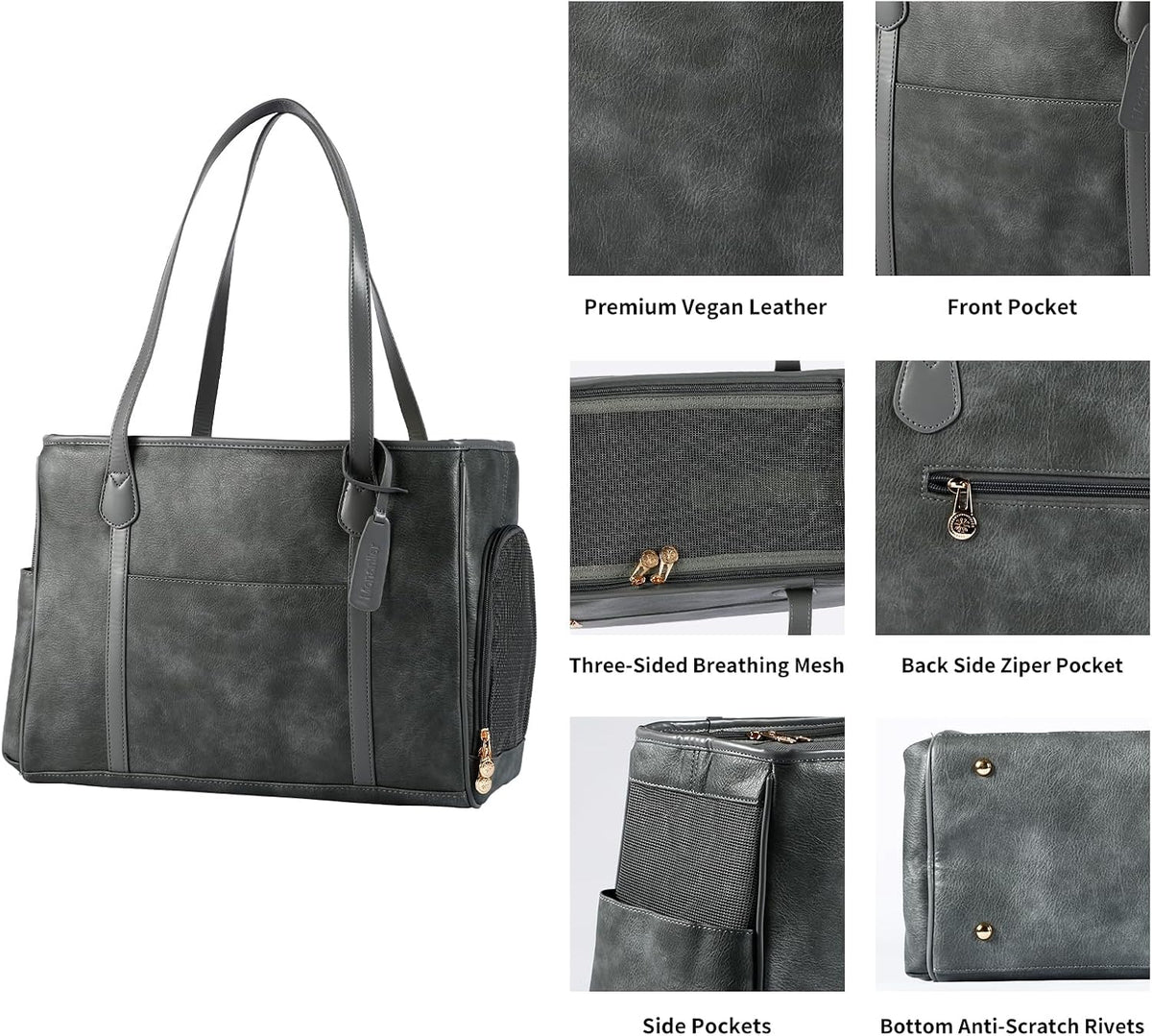 Stylish Dog Purse Carrier - Grey - image 4