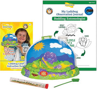 Insect Lore Live Ladybug Growing Kit | Ladybug Land Habitat | 10-15 Live Pink Spotted Ladybug Larvae Included