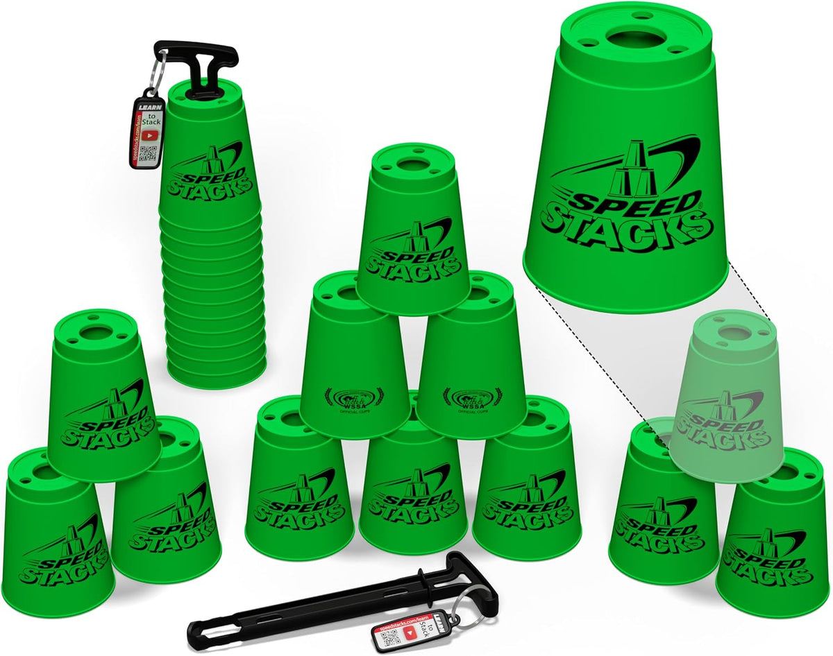 Speed Stacks, Official Sport Stacking Set - Neon Green