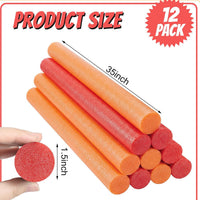 Kathfly 12 pack solid foam pool noodles, 1.5 x 35 inch, white - view 13
