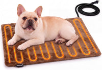 Cat Heating Pad, Heated Cat Bed, MET Safety Listed - Brown / Medium: 20" x 16" x 1.6"