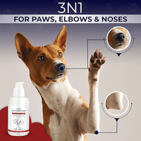 Dog Paw Pad Balm - 3-in-1 Lick Safe Soother & Moisturizer& Lotion for Dog Paws Nose, Elbow, Snout - Natural, Quick-Drying, Non-Sticky - All-Weather Cat Paw Balm Cream- 3.5 Oz/100Gram