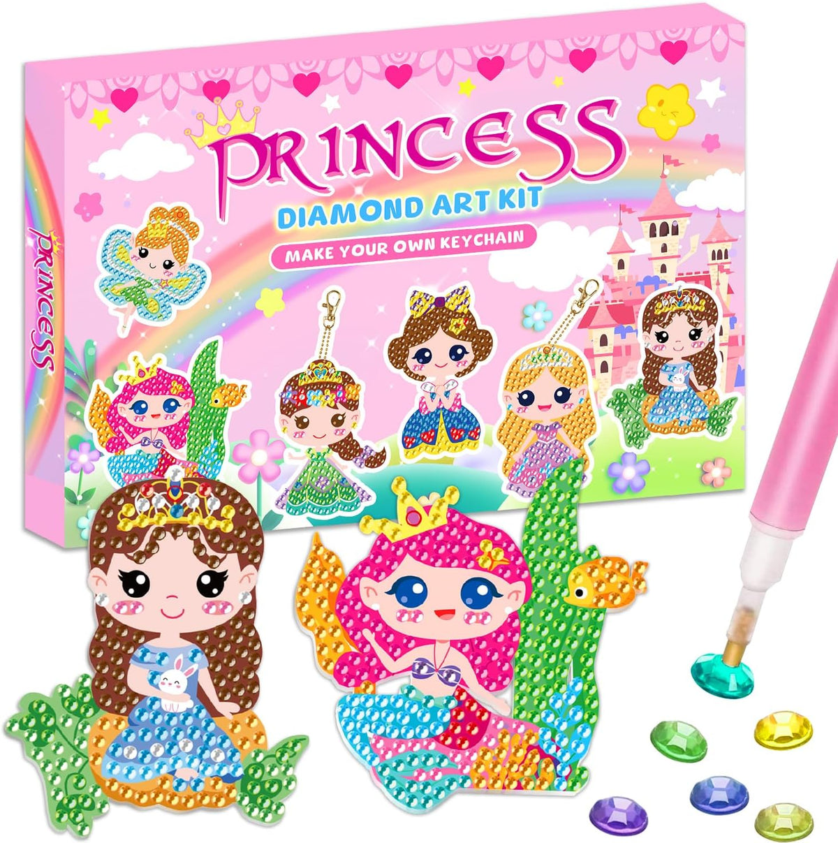 Labeol Diamond Art Kits for kids 5D Diamond Creat Your Own GEM - Princess