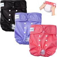 Pet Soft Washable Female Diapers Female Dog Diapers - Sprightly / Small:10''-14''