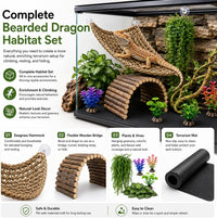 HERCOCCI Bearded Dragon Tank Accessories - Large - image 2