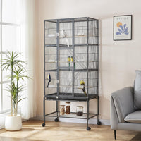 Panana 69inch Height Large Bird Cages Parrot Cage Wide Flight Metal