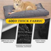 Dog Bed Covers 53L × 43W × 5H Inch Washable Grey Thickened Waterproof - Medium-30" L × 20" W × 3" H / Black - image 2